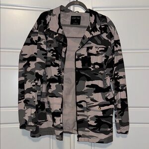 C'est Toi Camouflage Jacket - Black and Gray